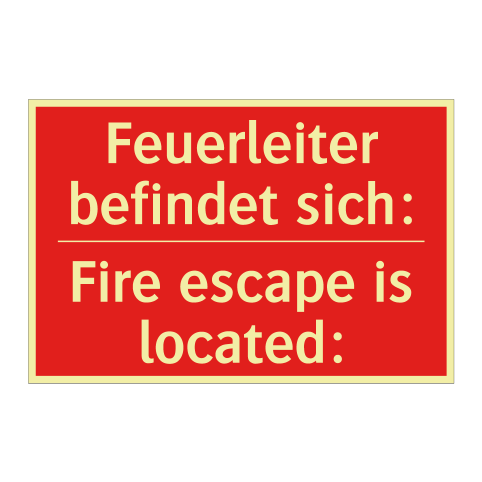 Feuerleiter befindet sich: - Fire escape is located: