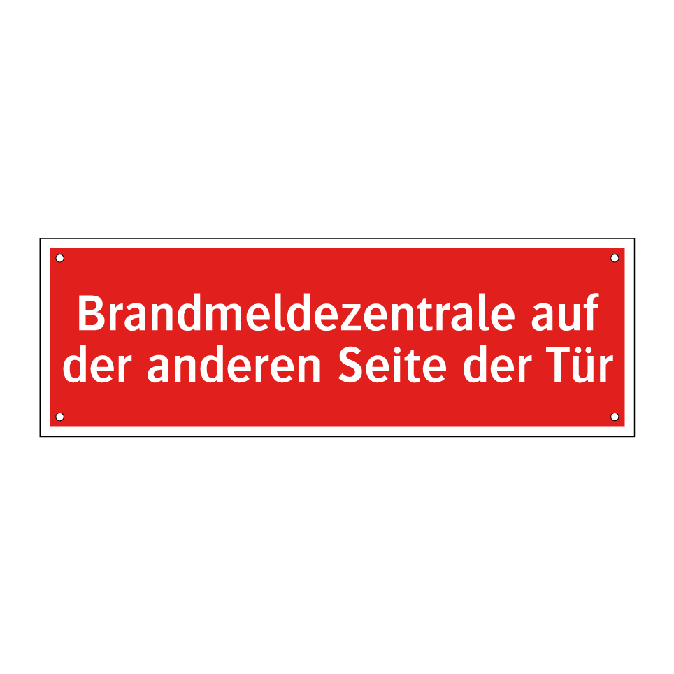 Brandmeldezentrale auf der anderen Seite der Tür