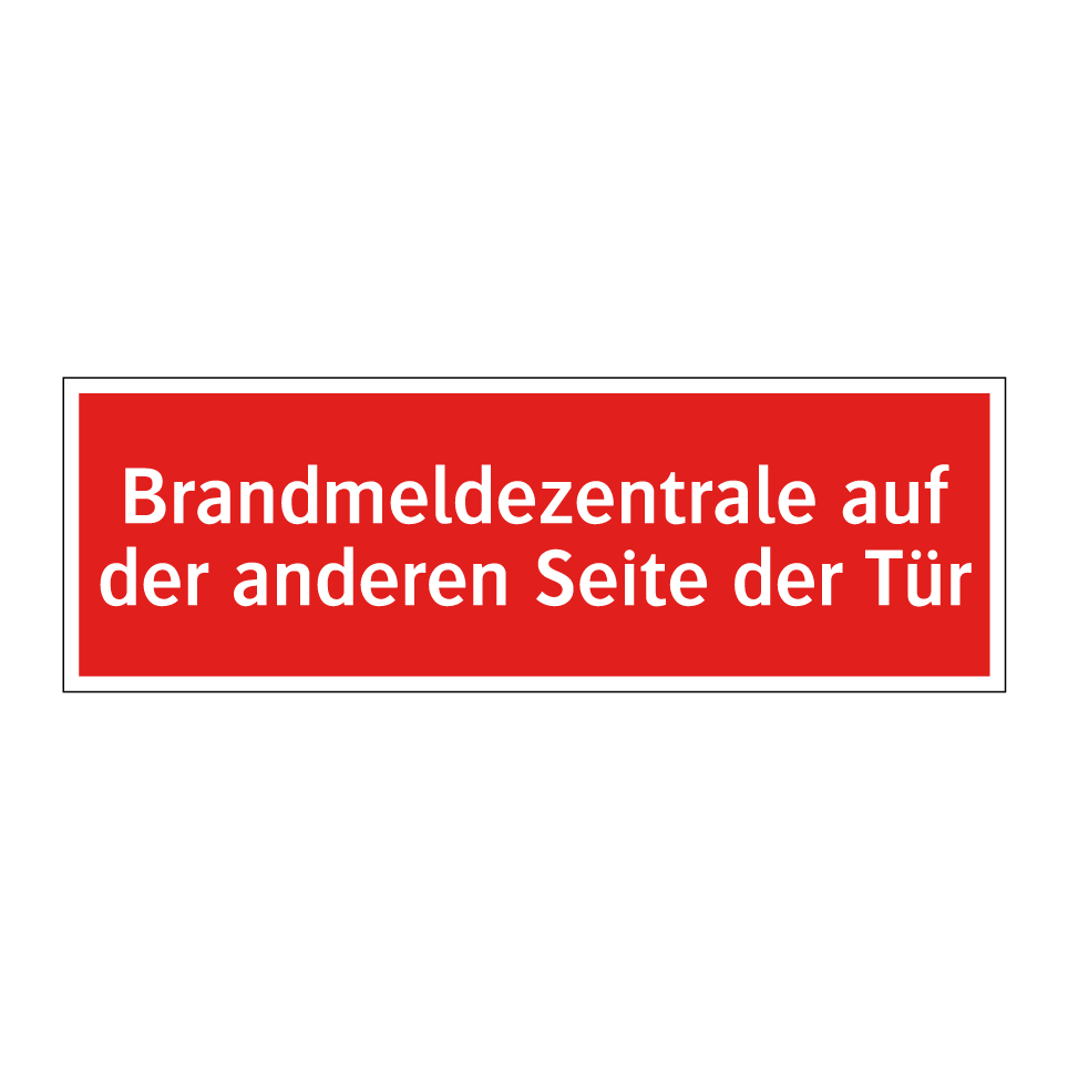Brandmeldezentrale auf der anderen Seite der Tür