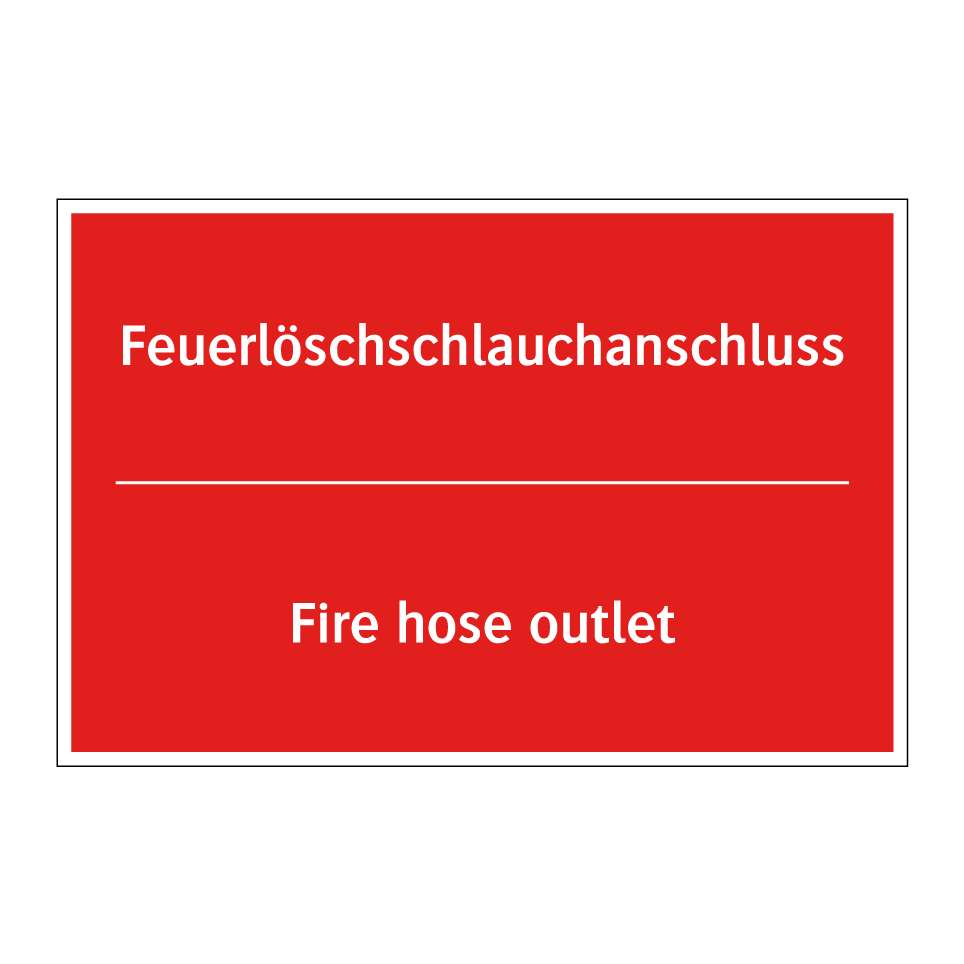 Feuerlöschschlauchanschluss - Fire hose outlet