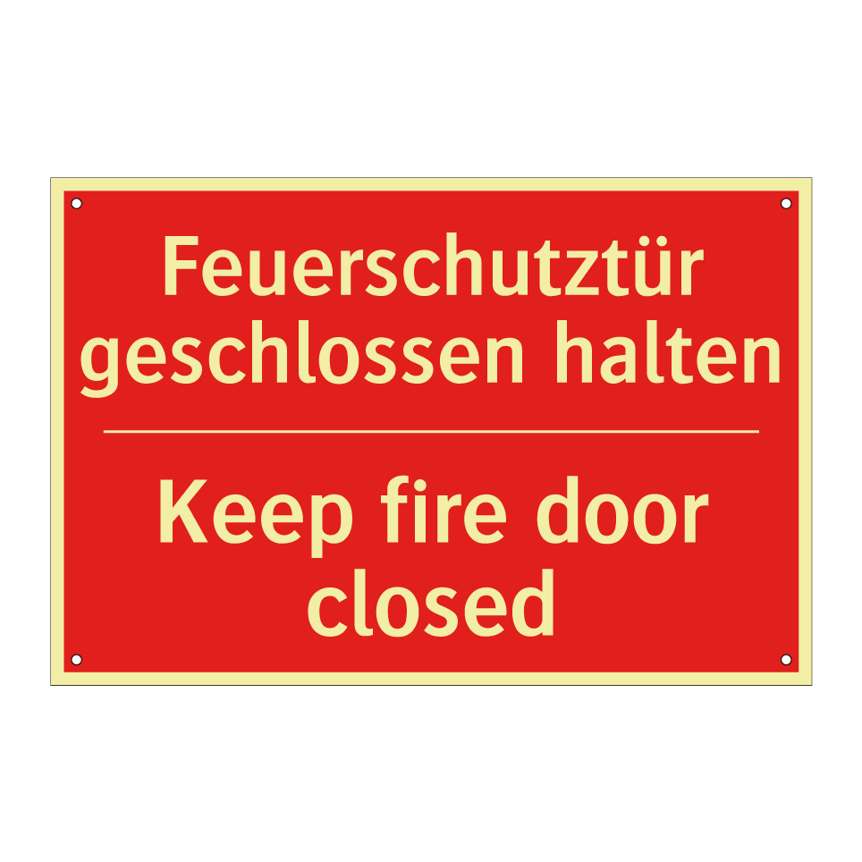 Feuerschutztür geschlossen halten/.../ - Keep fire door closed
