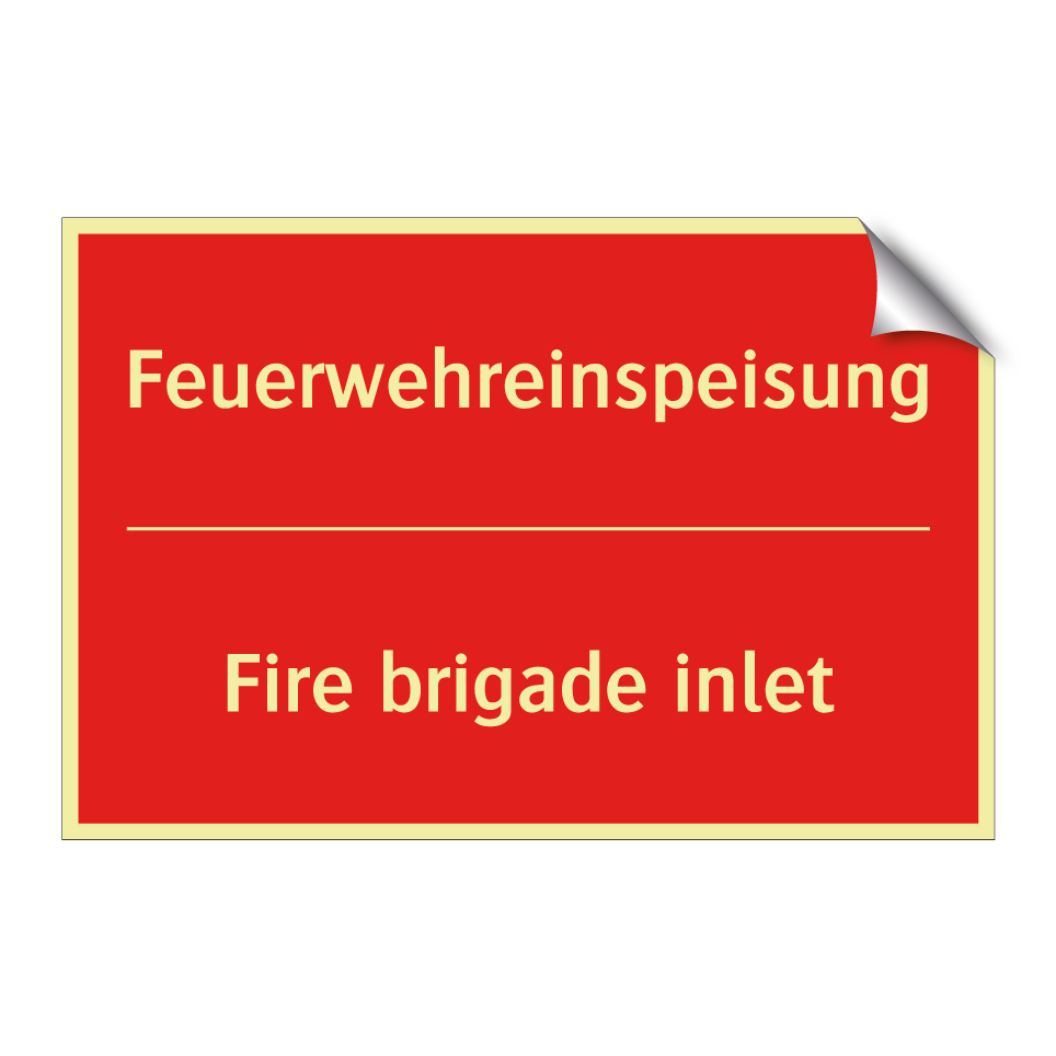 Feuerwehreinspeisung - Fire brigade inlet