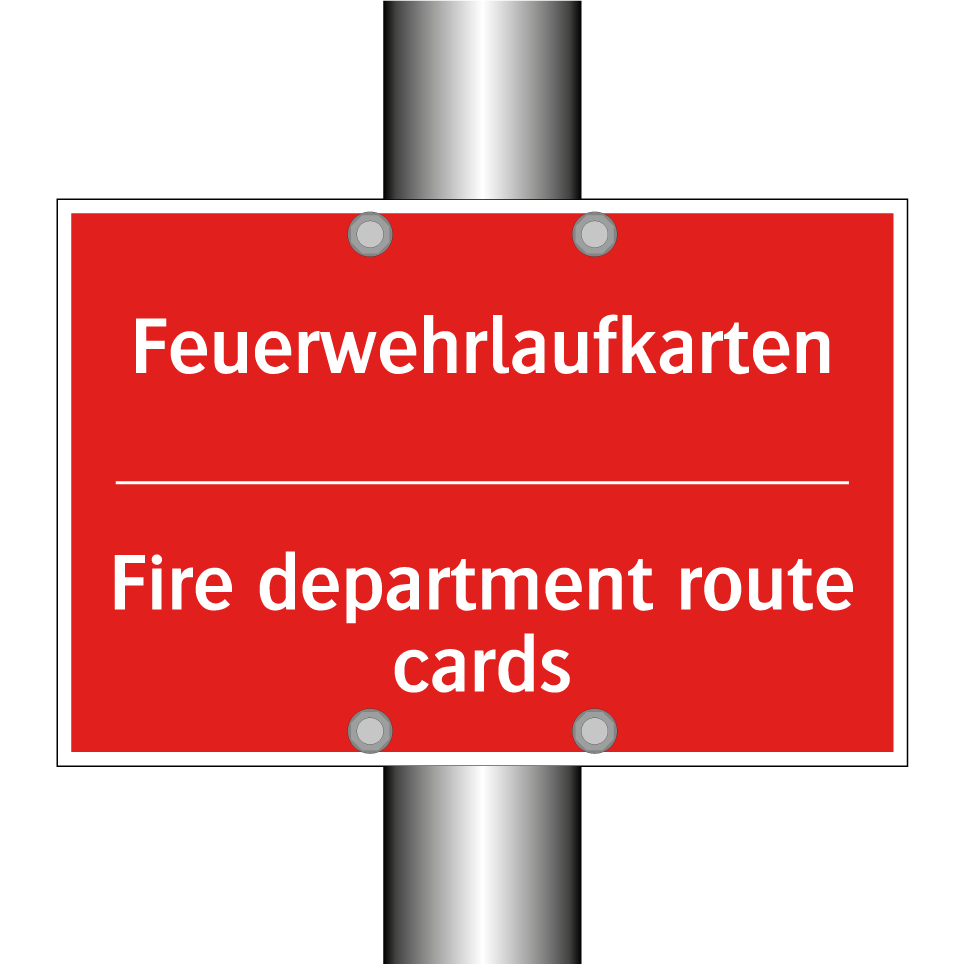 Feuerwehrlaufkarten - Fire department route cards
