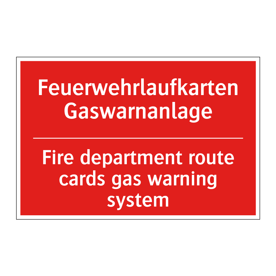 Feuerwehrlaufkarten Gaswarnanlage/.../ - Fire department route cards gas /.../