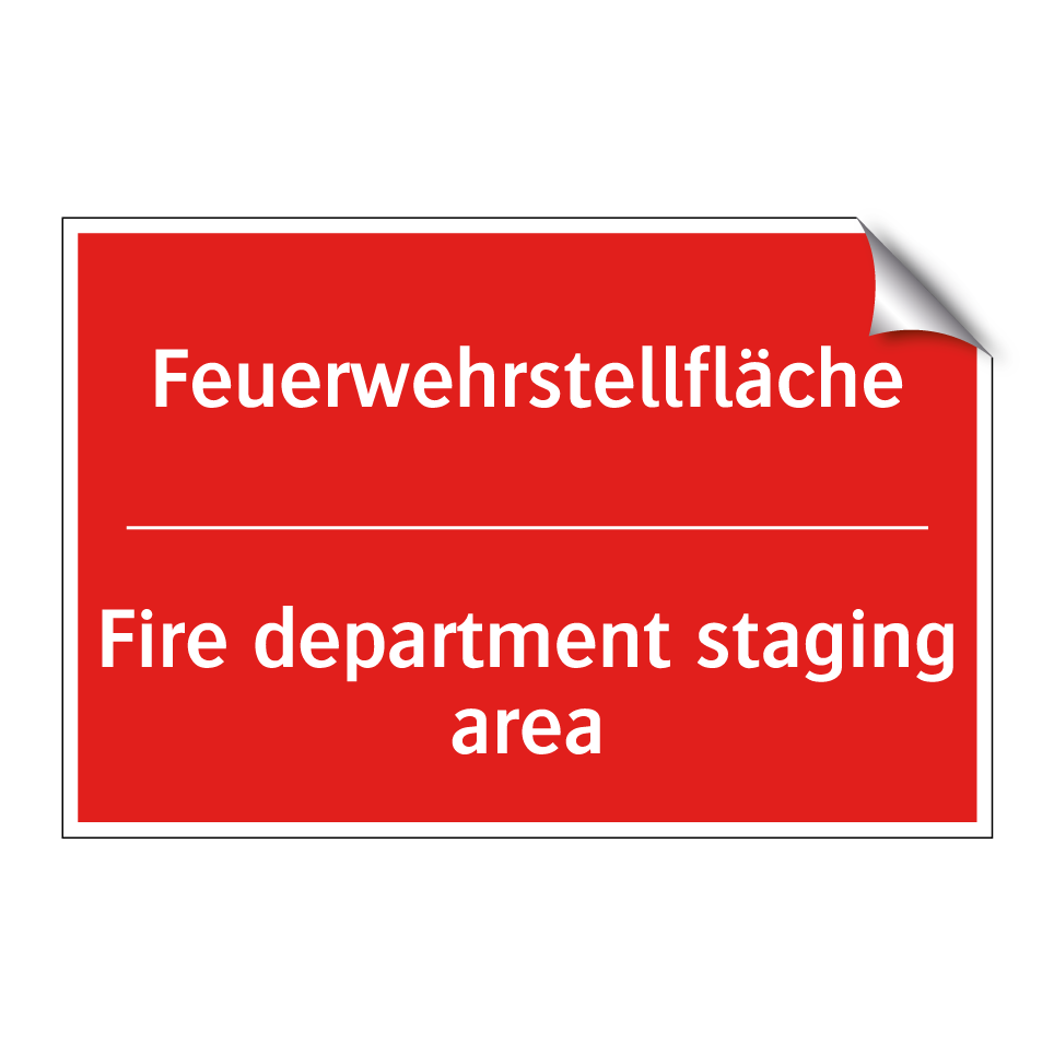 Feuerwehrstellfläche - Fire department staging area
