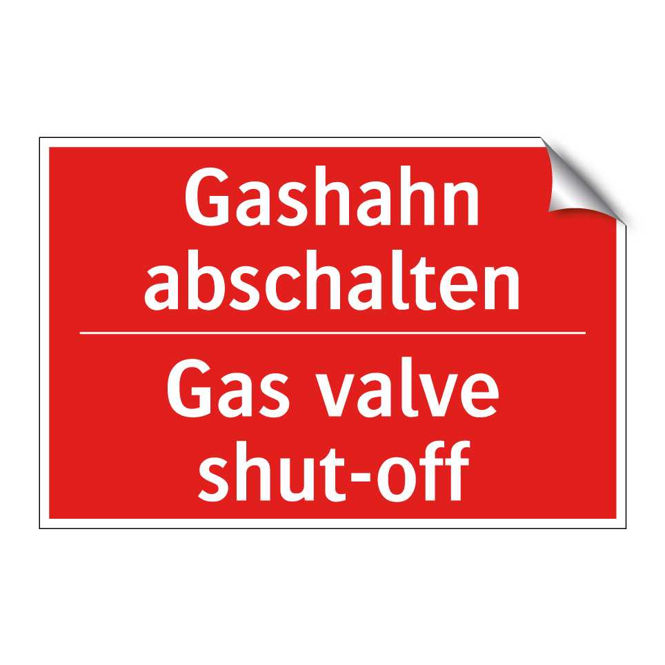 Gashahn abschalten - Gas valve shut-off