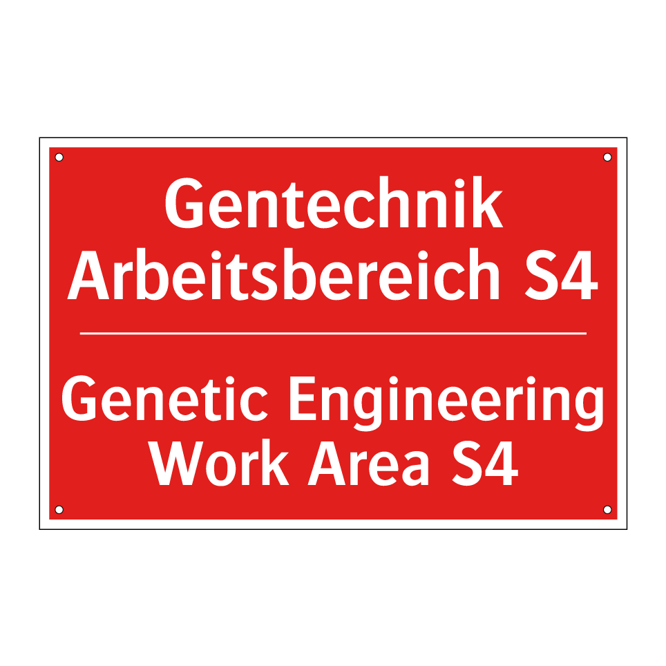 Gentechnik Arbeitsbereich S4 - Genetic Engineering Work Area /.../