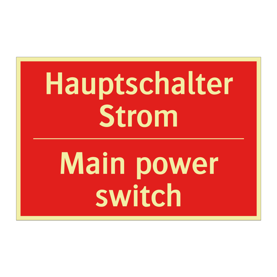 Hauptschalter Strom - Main power switch