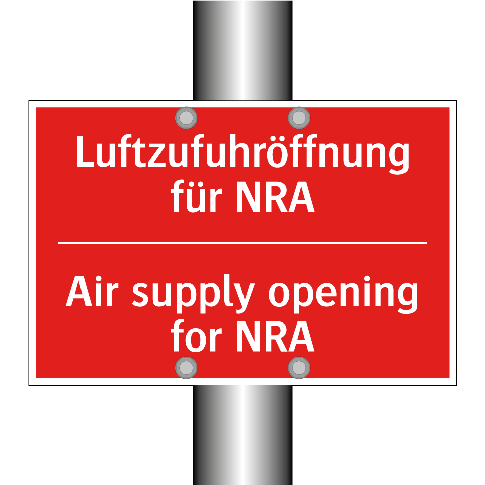 Luftzufuhröffnung für NRA - Air supply opening for NRA