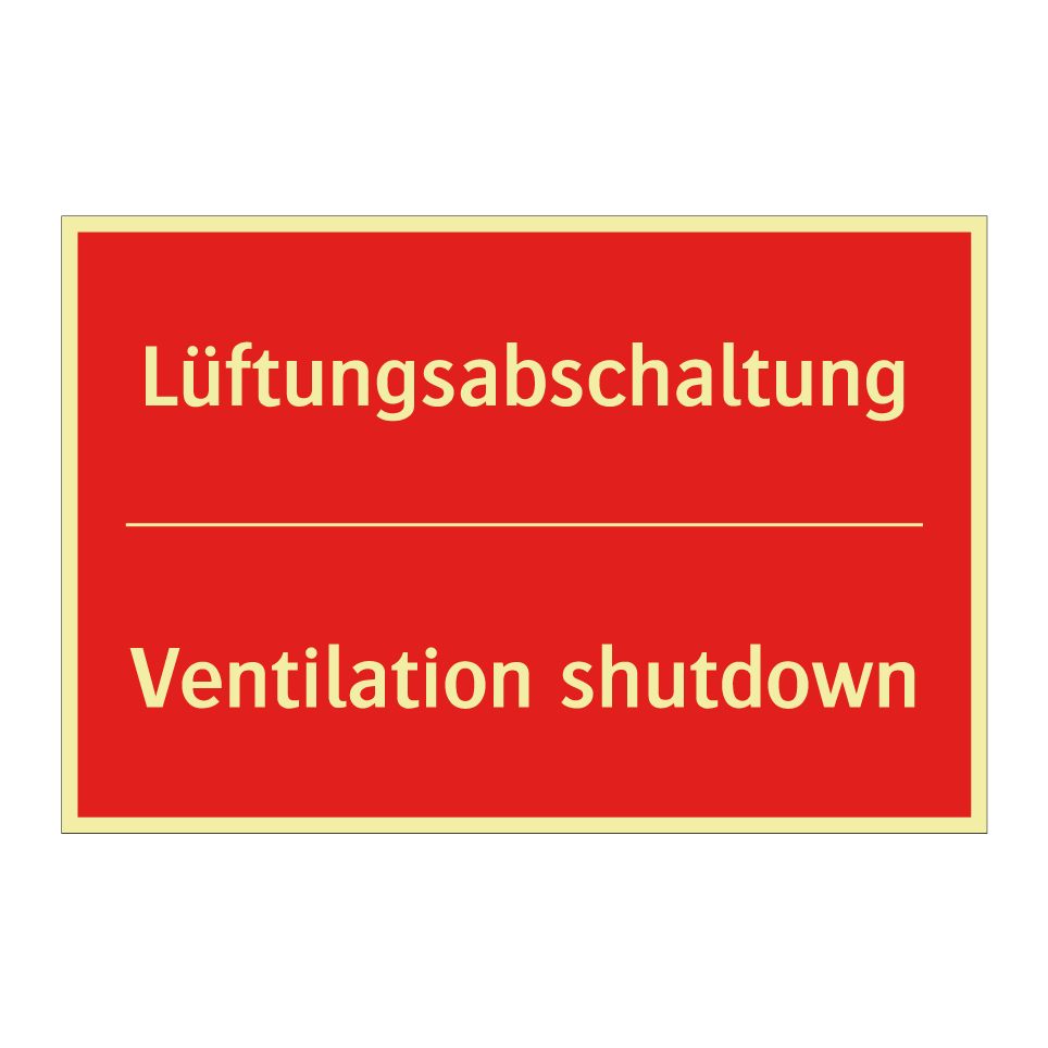 Lüftungsabschaltung - Ventilation shutdown