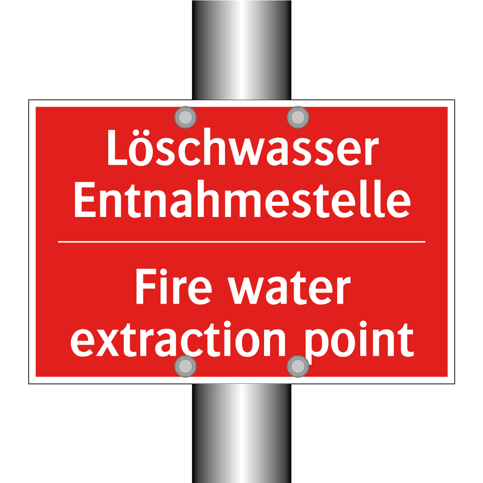 Löschwasser Entnahmestelle - Fire water extraction point