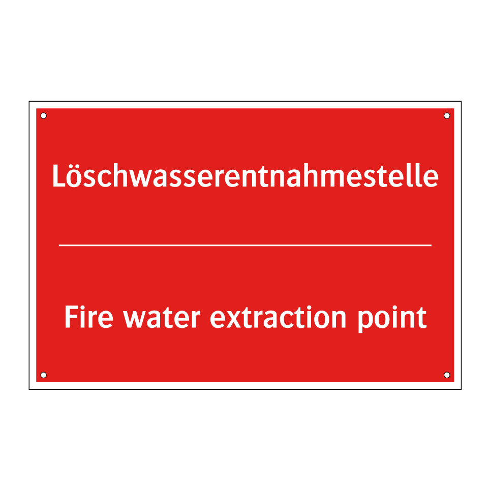 Löschwasserentnahmestelle - Fire water extraction point