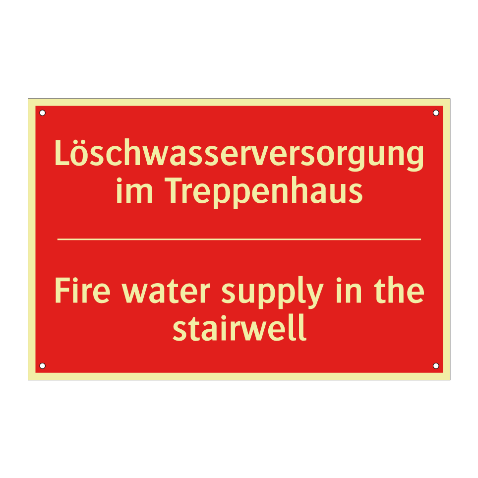 Löschwasserversorgung im Treppenhaus/.../ - Fire water supply in the stairwell/.../