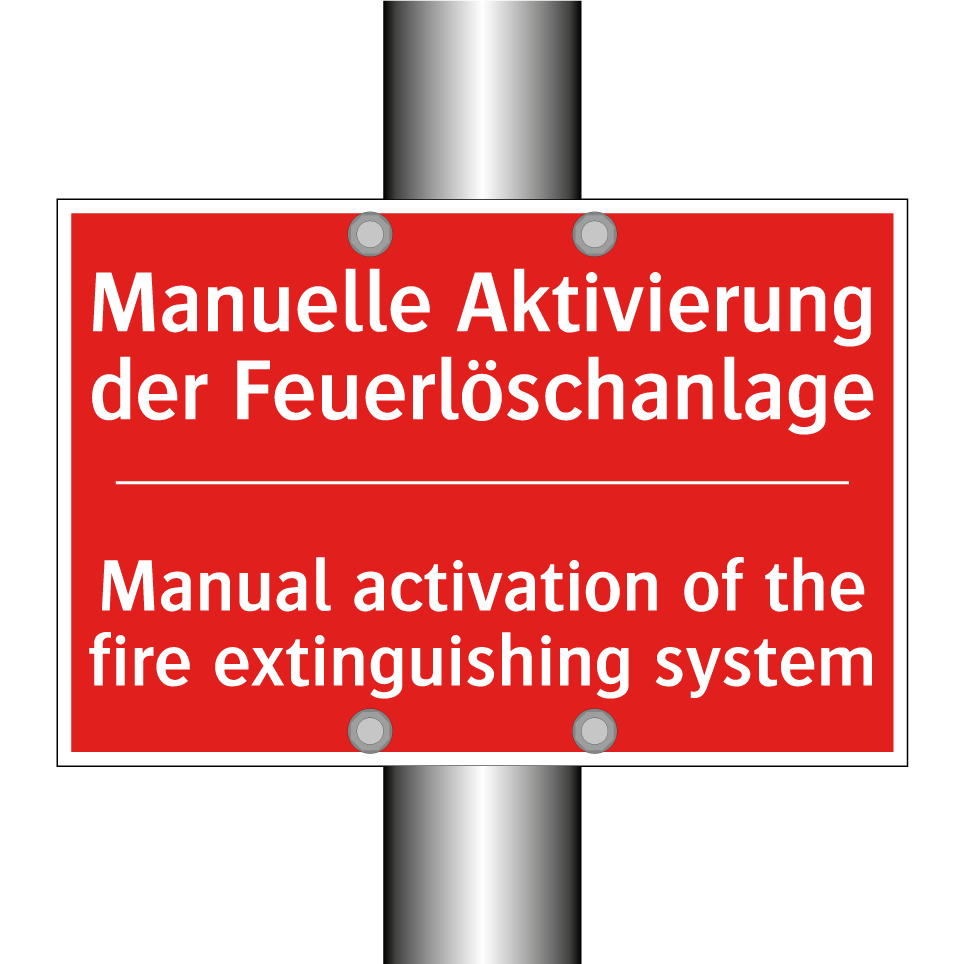 Manuelle Aktivierung der Feuerlöschanlage/.../ - Manual activation of the fire /.../