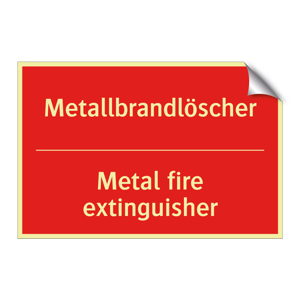 Metallbrandlöscher - Metal fire extinguisher