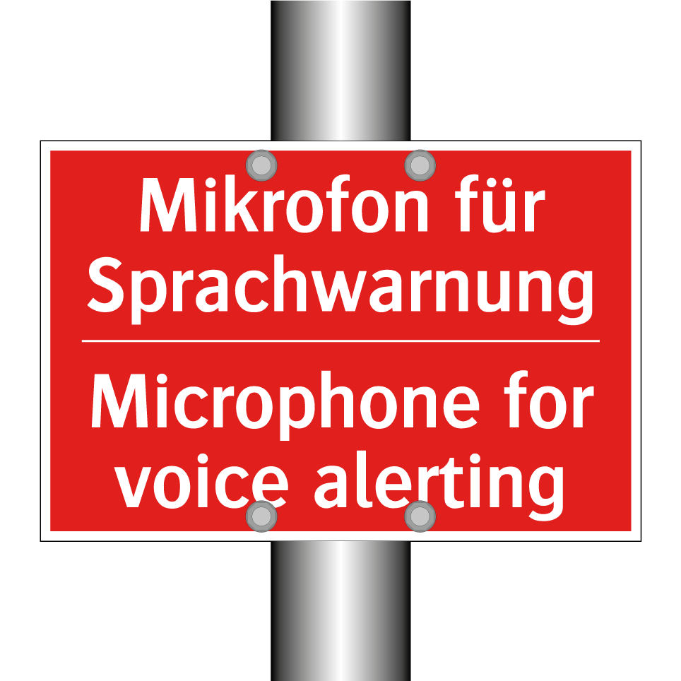 Mikrofon für Sprachwarnung - Microphone for voice alerting