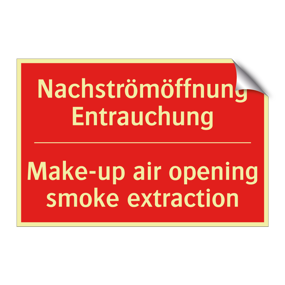 Nachströmöffnung Entrauchung - Make-up air opening smoke extraction/.../