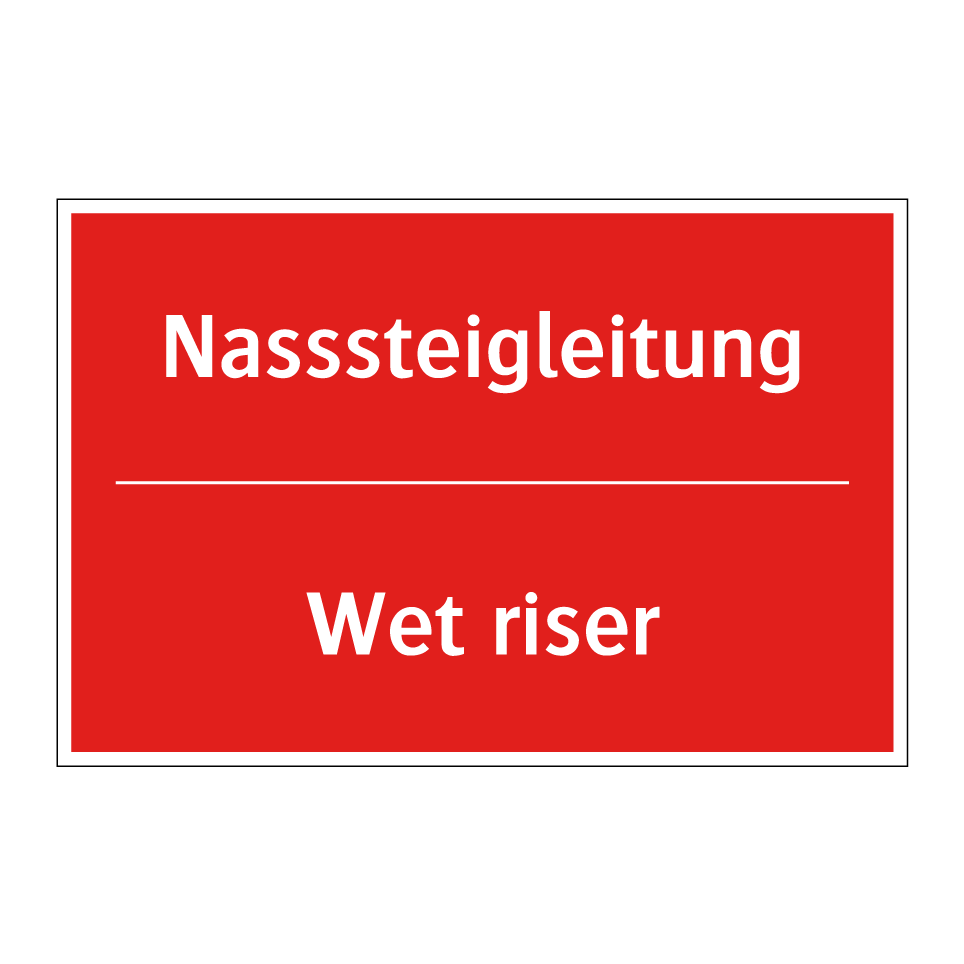 Nasssteigleitung - Wet riser