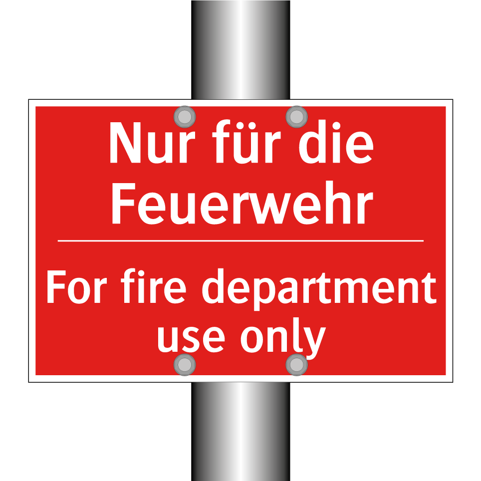 Nur für die Feuerwehr - For fire department use only