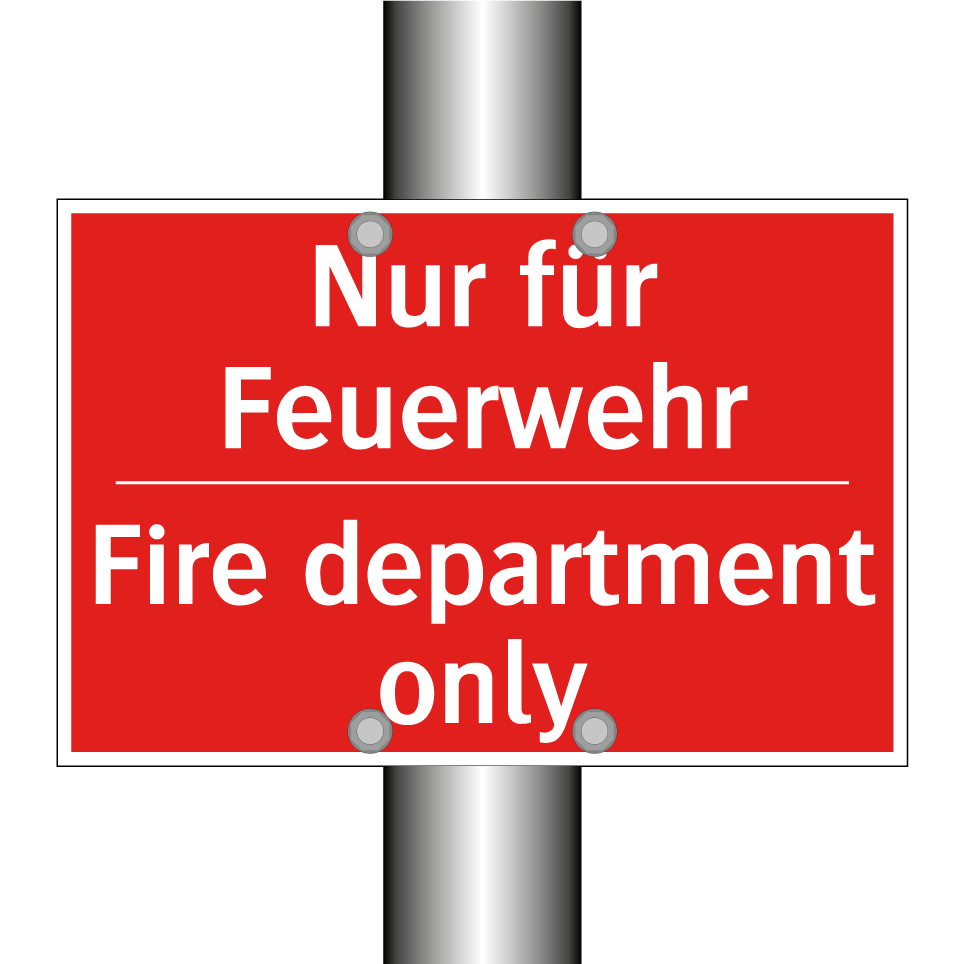 Nur für Feuerwehr - Fire department only