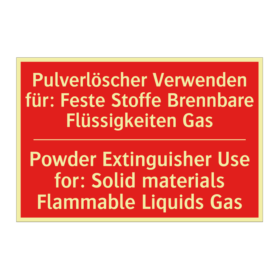 Pulverlöscher Verwenden für: Feste /.../ - Powder Extinguisher Use for: Solid /.../