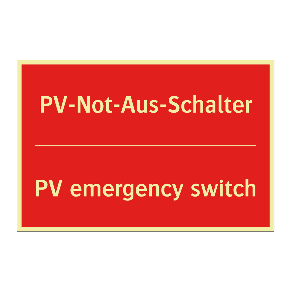 PV-Not-Aus-Schalter - PV emergency switch