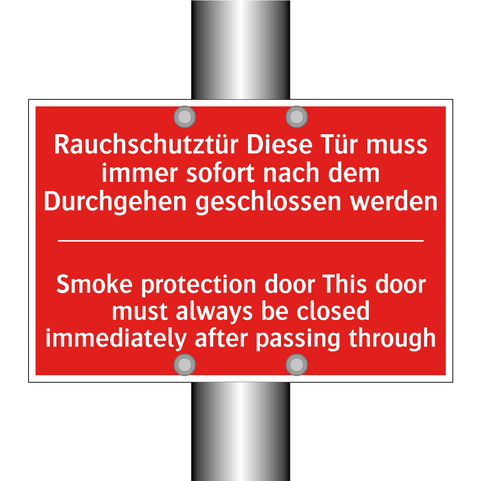 Rauchschutztür Diese Tür muss /.../ - Smoke protection door This door /.../