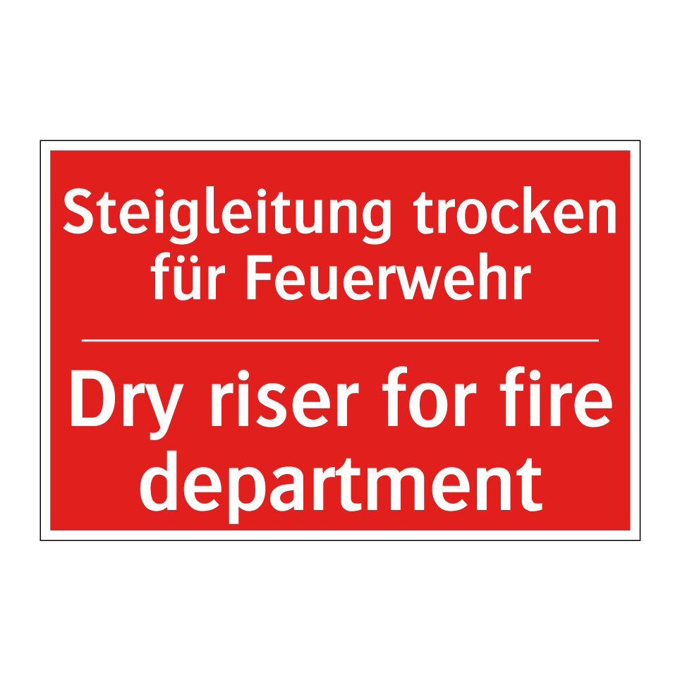 Steigleitung trocken für Feuerwehr/.../ - Dry riser for fire department