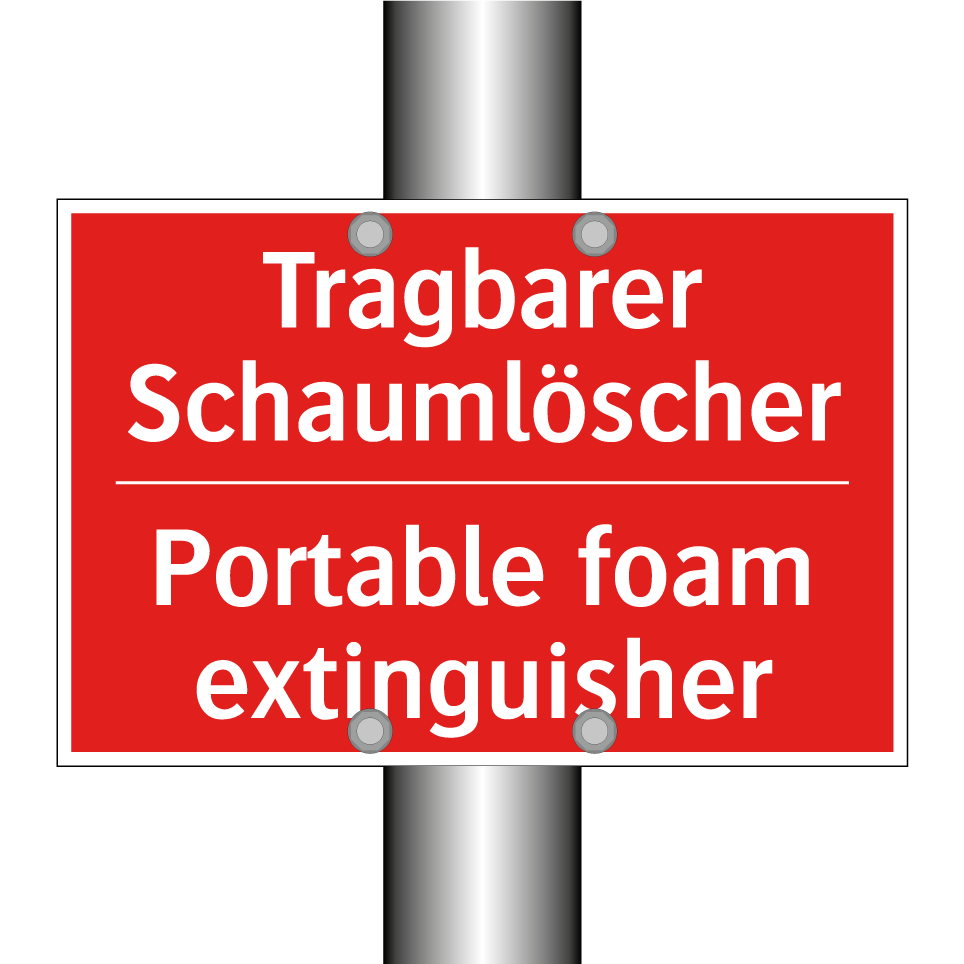 Tragbarer Schaumlöscher - Portable foam extinguisher