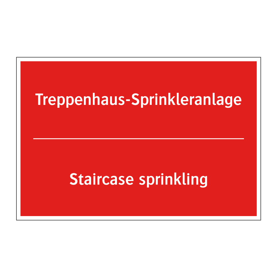 Treppenhaus-Sprinkleranlage - Staircase sprinkling