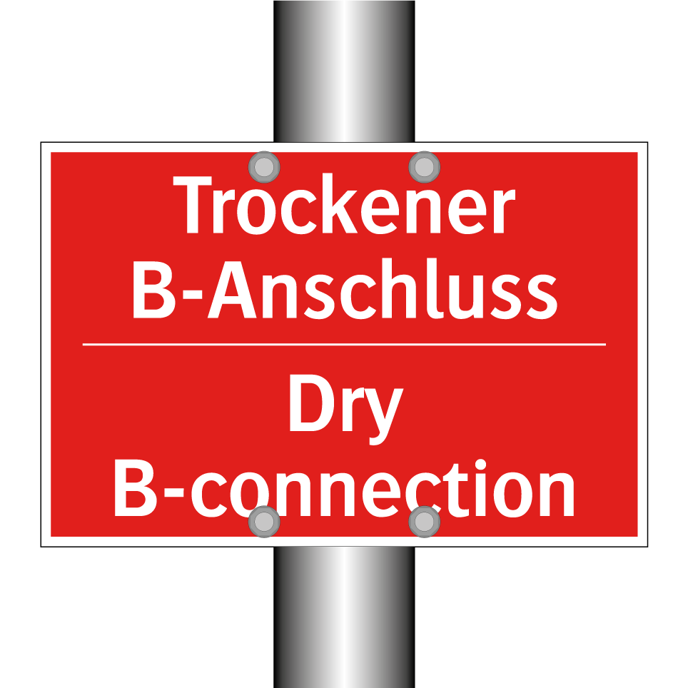 Trockener B-Anschluss - Dry B-connection