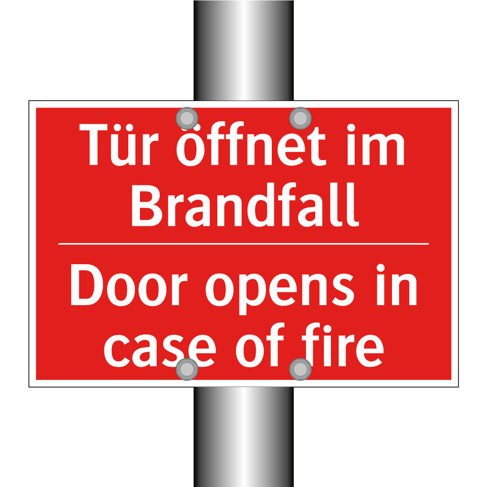 Tür öffnet im Brandfall - Door opens in case of fire