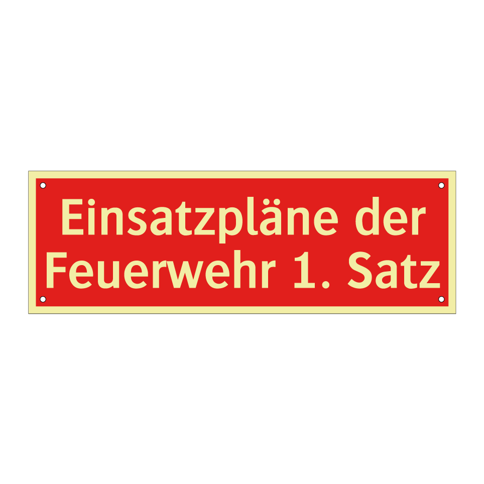 Einsatzpläne der Feuerwehr 1. Satz