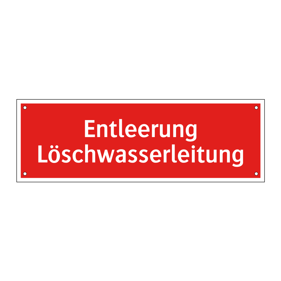 Entleerung Löschwasserleitung