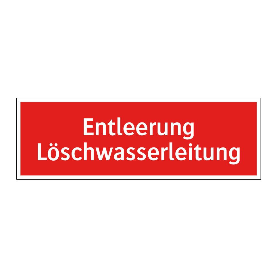 Entleerung Löschwasserleitung
