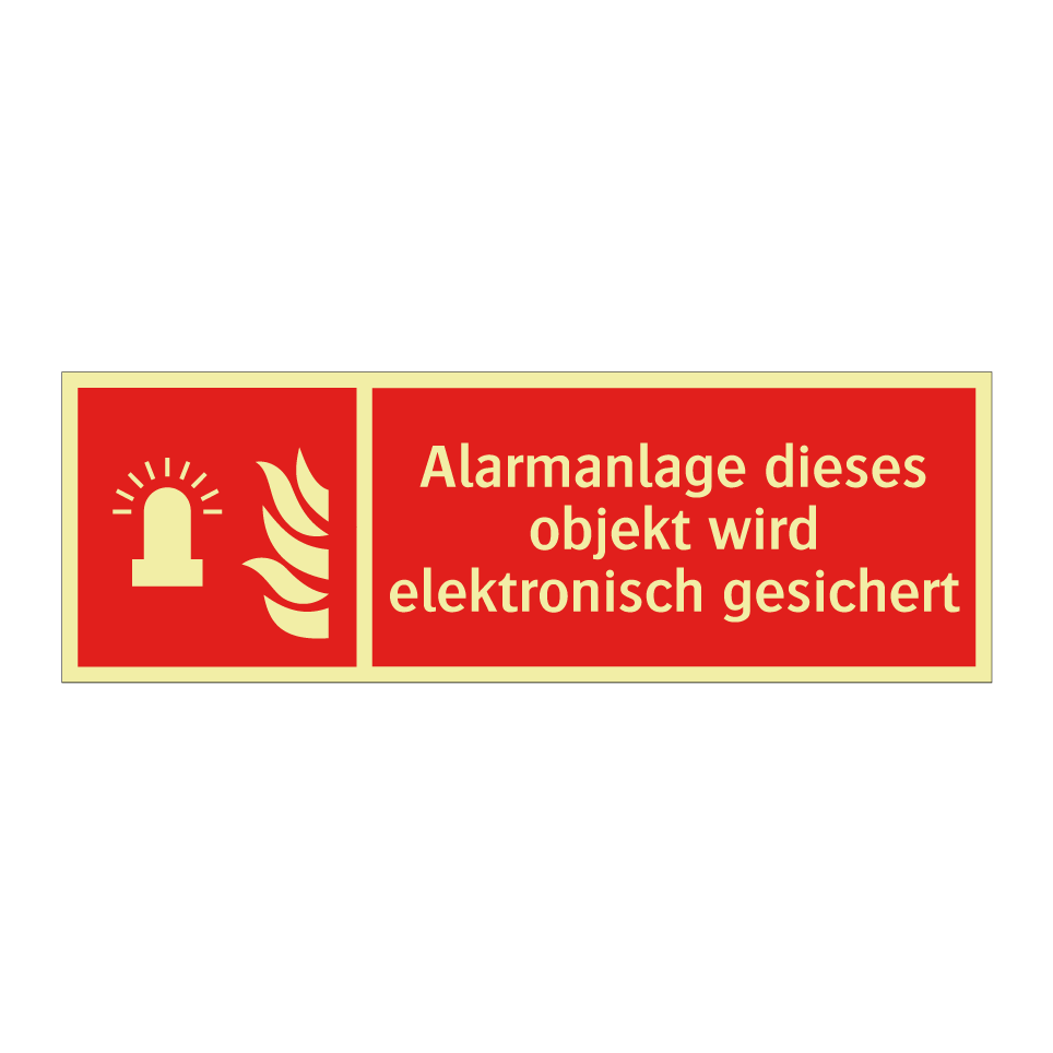 Alarmanlage dieses objekt wird elektronisch gesichert