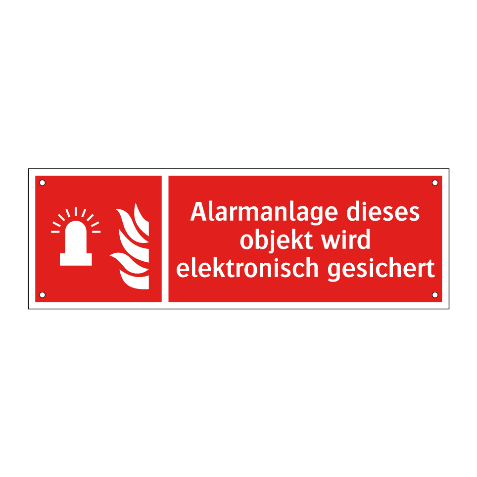 Alarmanlage dieses objekt wird elektronisch gesichert