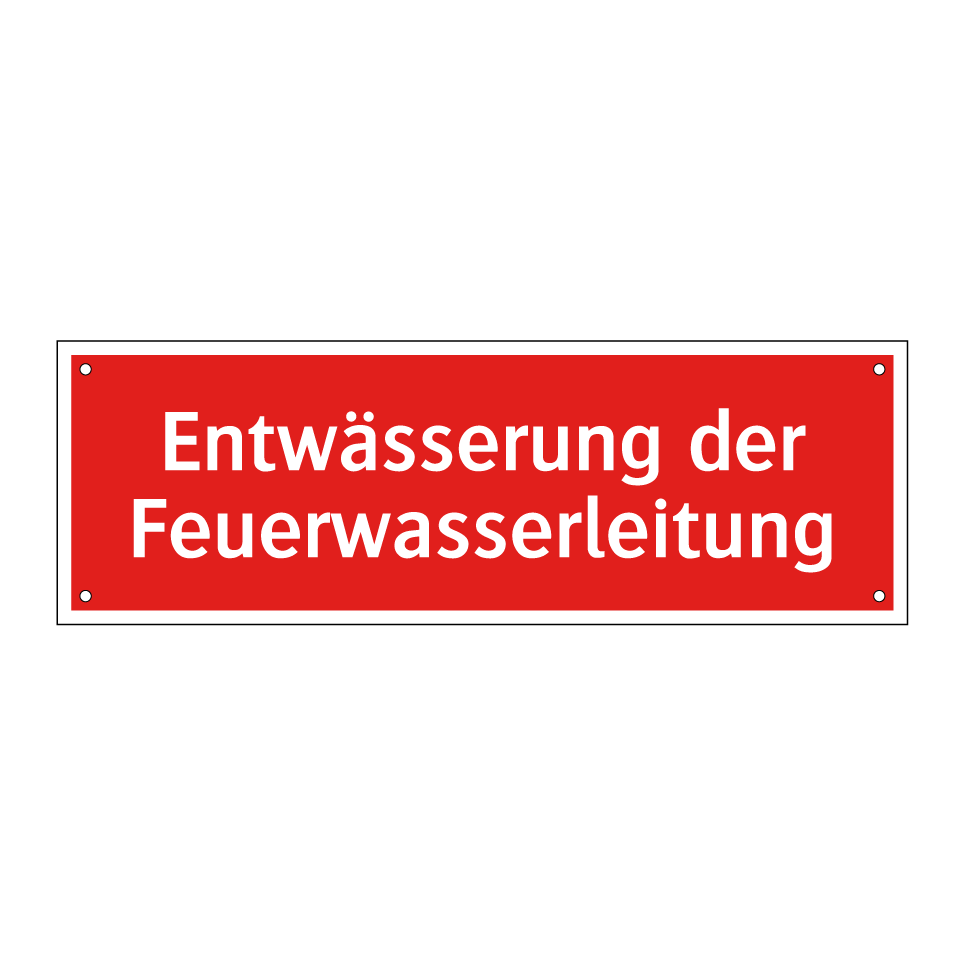 Entwässerung der Feuerwasserleitung