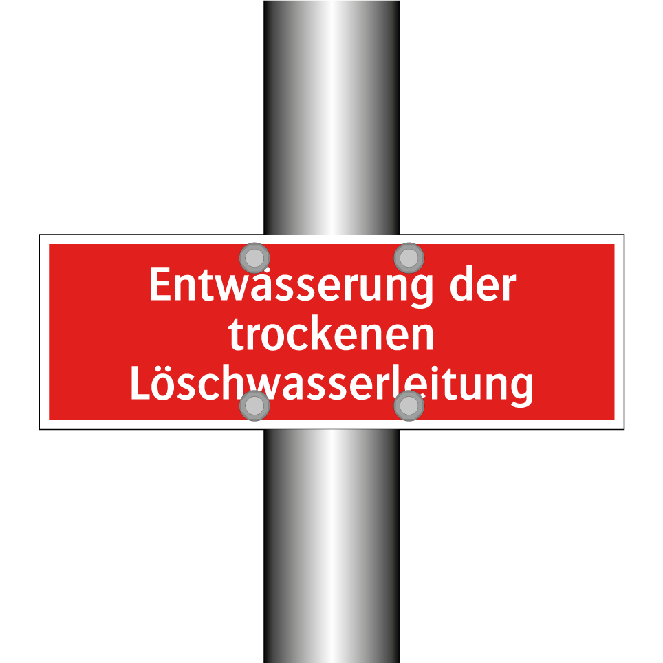 Entwässerung der trockenen Löschwasserleitung