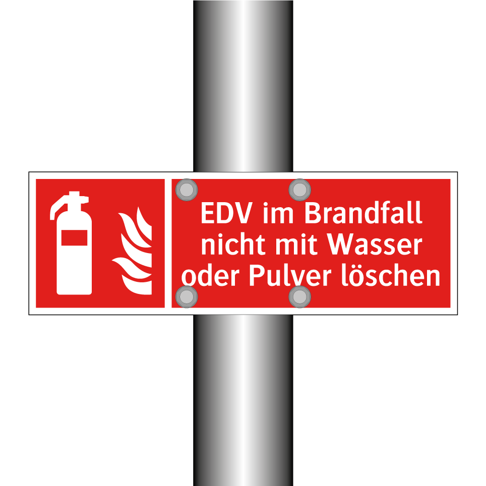 EDV im Brandfall nicht mit Wasser oder Pulver löschen