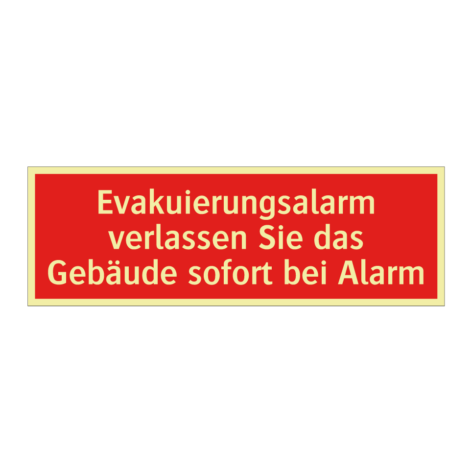 Evakuierungsalarm verlassen Sie das Gebäude sofort bei Alarm