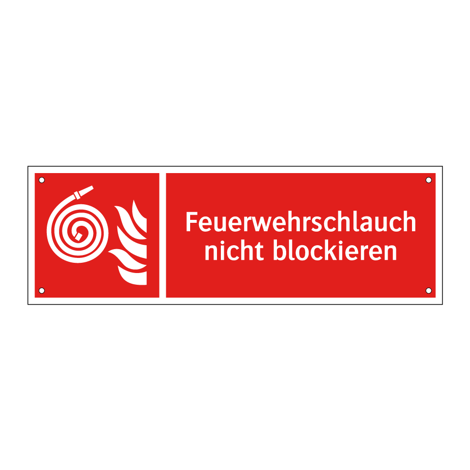 Feuerwehrschlauch nicht blockieren