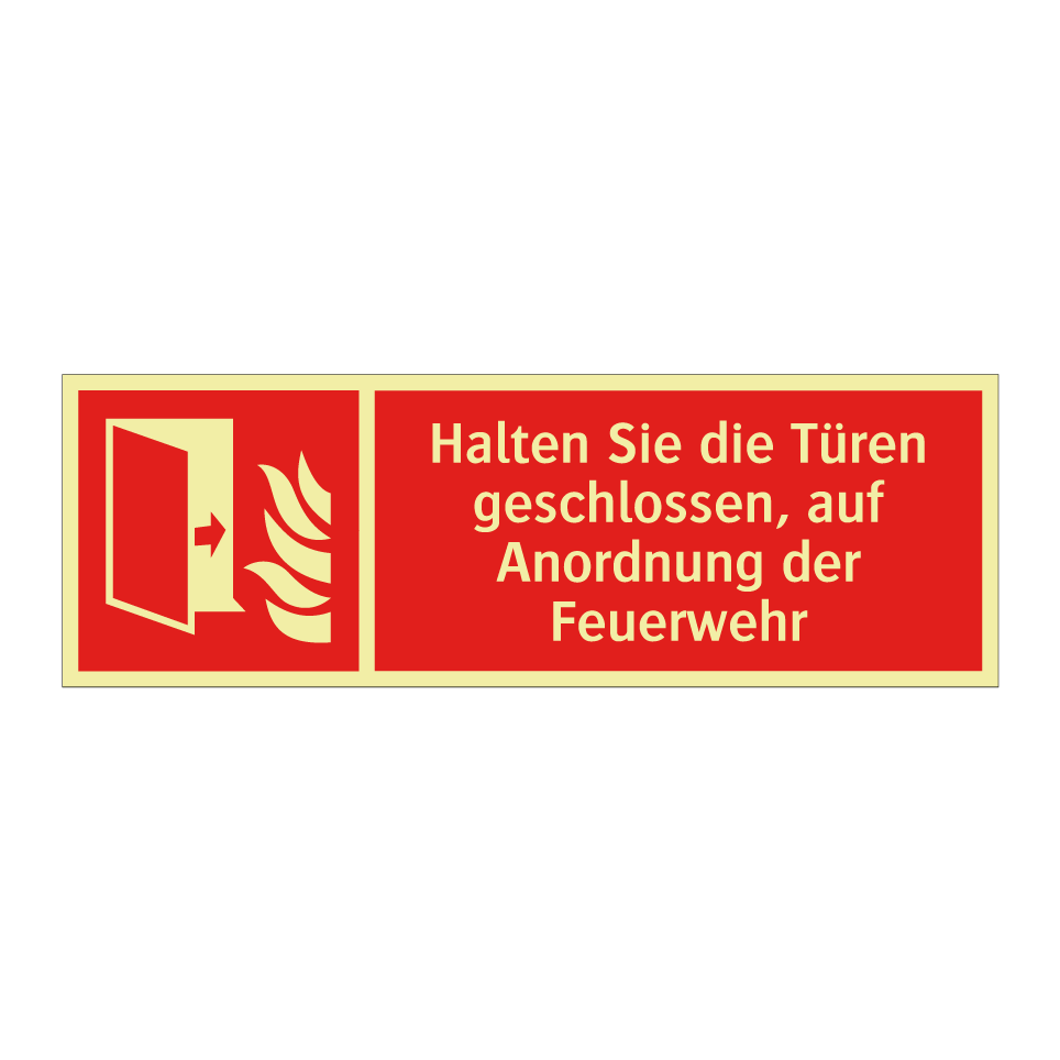 Halten Sie die Türen geschlossen, auf Anordnung der Feuerwehr