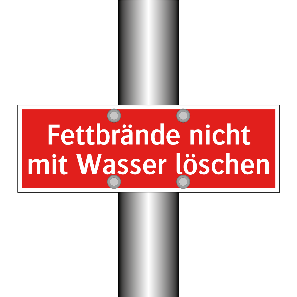 Fettbrände nicht mit Wasser löschen