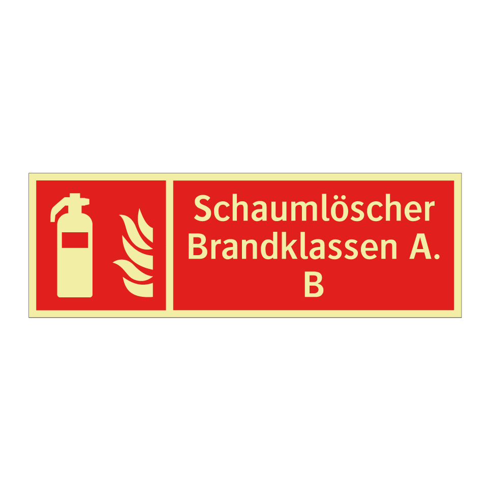 Schaumlöscher Brandklassen A. B