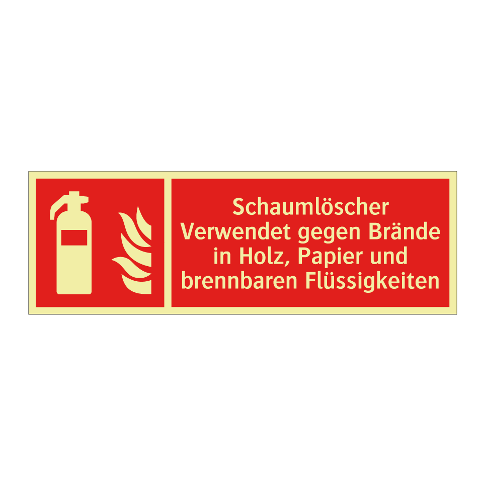 Schaumlöscher Verwendet gegen Brände in Holz, Papier und brennbaren Flüssigkeiten