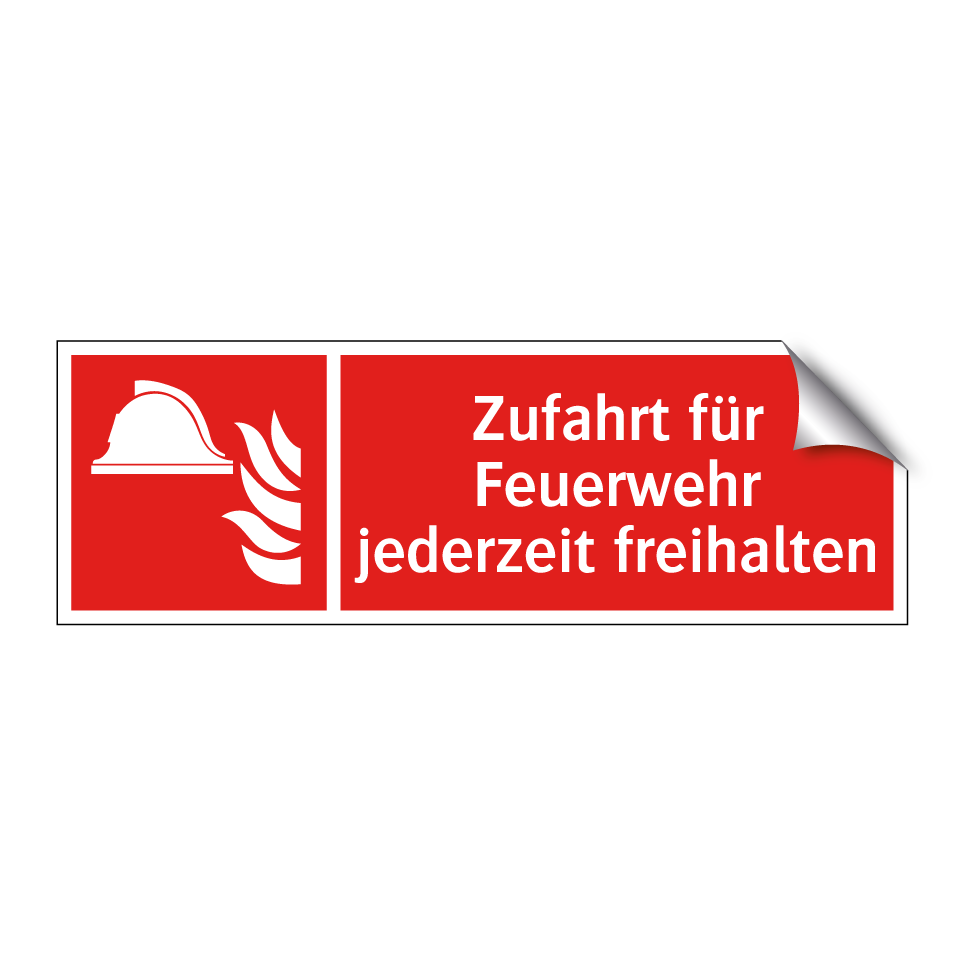 Zufahrt für Feuerwehr jederzeit freihalten