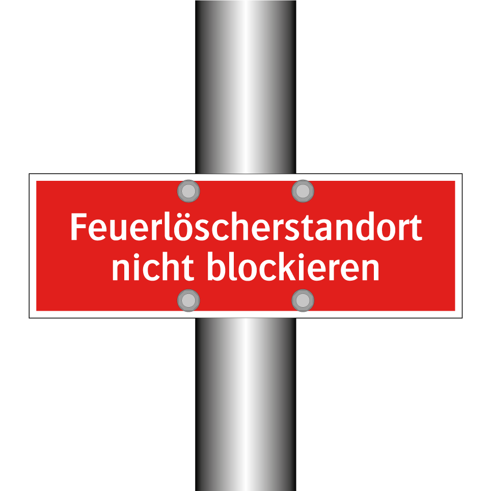 Feuerlöscherstandort nicht blockieren