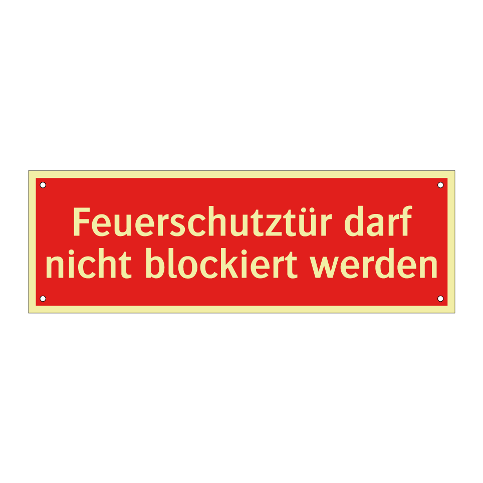Feuerschutztür darf nicht blockiert werden
