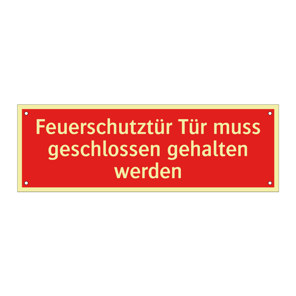 Feuerschutztür Tür muss geschlossen gehalten werden